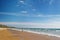 Atlantic ocean beach at Fonte da Telha beach, Costa da Caparica, Portugal