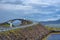 Atlantic Ocean Road, Norway. Amazing and world famous road in Norway. Norway sea landscape with bridge. Atlanterhavsvegen