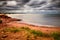 Atlantic Ocean stirring as hurricane approaches Cavendish Beach