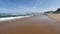 Atlantic Ocean Storm on sandy Beach.