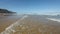 Atlantic Ocean Storm on sandy Beach.