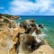 Atlantic rocky coast view (Algarve, Portugal