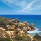 Atlantic rocky coast view (Algarve, Portugal