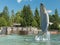 Atlantic Salmon monument in Campbellton, New Brunswick, Canada