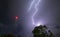 Atlantic Seaboard Thunderstorm Electrical Storm Strikes Lightpost