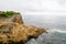 Atlantic southwest coast in Biarritz France seascape of stone rock beach sea