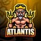 Atlantis mascot esport logo design