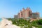 Atlantis, the Palm luxury hotel resort is located on an artificial archipeligo in the United Arab Emirates.