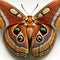 Atlas moth Attacus atlas butterfly. Beautiful Butterfly in Wildlife. Isolate on white background