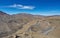 Atlas mountain range from Morocco. Road serpentine in the mountains