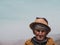 ATLAS MOUNTAINS, MOROCCO - March 28, 2018: Portrait of an old man in the Atlas mountains selling herbs