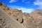 Atlas Mountains. Mountain slope on walking hiking trail.