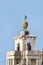 Atlas statues dogana di mare customs house at grand canal in venice italy. 17th century atlases hold globe with weathervane on top