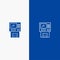 Atm, Bank, Cash, Cashpoint, Dispenser, Finance, Machine, Money Line and Glyph Solid icon Blue banner Line and Glyph Solid icon