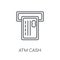 atm cash linear icon. Modern outline atm cash logo concept on wh