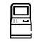 Atm kiosk line icon vector isolated illustration