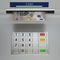 Atm machine keypad with euro banknotes