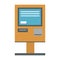 ATM payment terminal vector illustration.