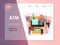 Atm vector website landing page design template