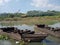 The atmosphere around the ship on Lake Rawa Pening when the Ambarawa Museum tourist train passes