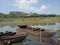 The atmosphere around the ship on Lake Rawa Pening when the Ambarawa Museum tourist train passes