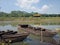 The atmosphere around the ship on Lake Rawa Pening when the Ambarawa Museum tourist train passes