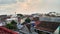 The atmosphere of the evening sky with views of the city of Yogyakarta seen from one of the hospital buildings.