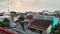 The atmosphere of the evening sky with views of the city of Yogyakarta seen from one of the hospital buildings.