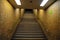 The atmosphere of the quiet stairs leading to the train station in Japan