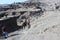 The atmosphere in the sea of sand of Mount Bromo in the Bromo Tengger Semeru National Park