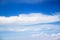 Atmosphere space air sky and clouds. Weather planet Earth background.