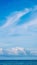 Atmosphere VERTICAL panorama real photo beauty nature wallpaper. Fantastic sky view clouds cumulus cirrus stratus sea