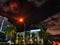 Atmospheric Night Scene on Collins Avenue Miami Beach