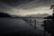 Atmospheric View Of The Mountains At Derwentwater Lake In The Lake District.