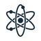 Atom chemistry icon on white background