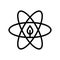 atom ecosystem line icon vector illustration