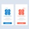 Atom, Education, Nuclear, Bulb  Blue and Red Download and Buy Now web Widget Card Template