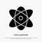 Atom, Education, Physics, Science solid Glyph Icon vector