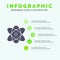 Atom, Education, Physics, Science Solid Icon Infographics 5 Steps Presentation Background