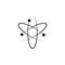 Atom, electron icon. Element of biology icon for mobile concept and web apps. Hand drawn Atom, electron icon can be used for web