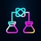 Atom, flask, test tube nolan icon. Simple thin line, outline vector of bioengineering icons for ui and ux, website or mobile