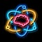 Atom Human Brain neon glow icon illustration