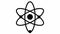 Atom icon animation. Nuclear icon. Electrons and protons. Science sign. Molecule Icon