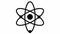 Atom icon animation. Nuclear icon. Electrons and protons. Science sign. Molecule Icon