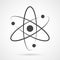 Atom icon.Concept of technological design of elementary particle