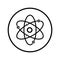 Atom icon for studying science
