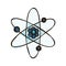 Atom isolated. Biology science. Atomic model.