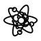 atom molecular structure line icon vector illustration