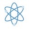 Atom molecule science isolated icon