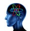 Atom molecule science symbol brain scientific mind